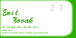 emil novak business card