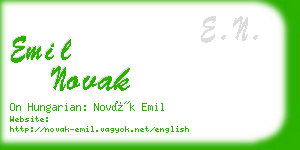 emil novak business card